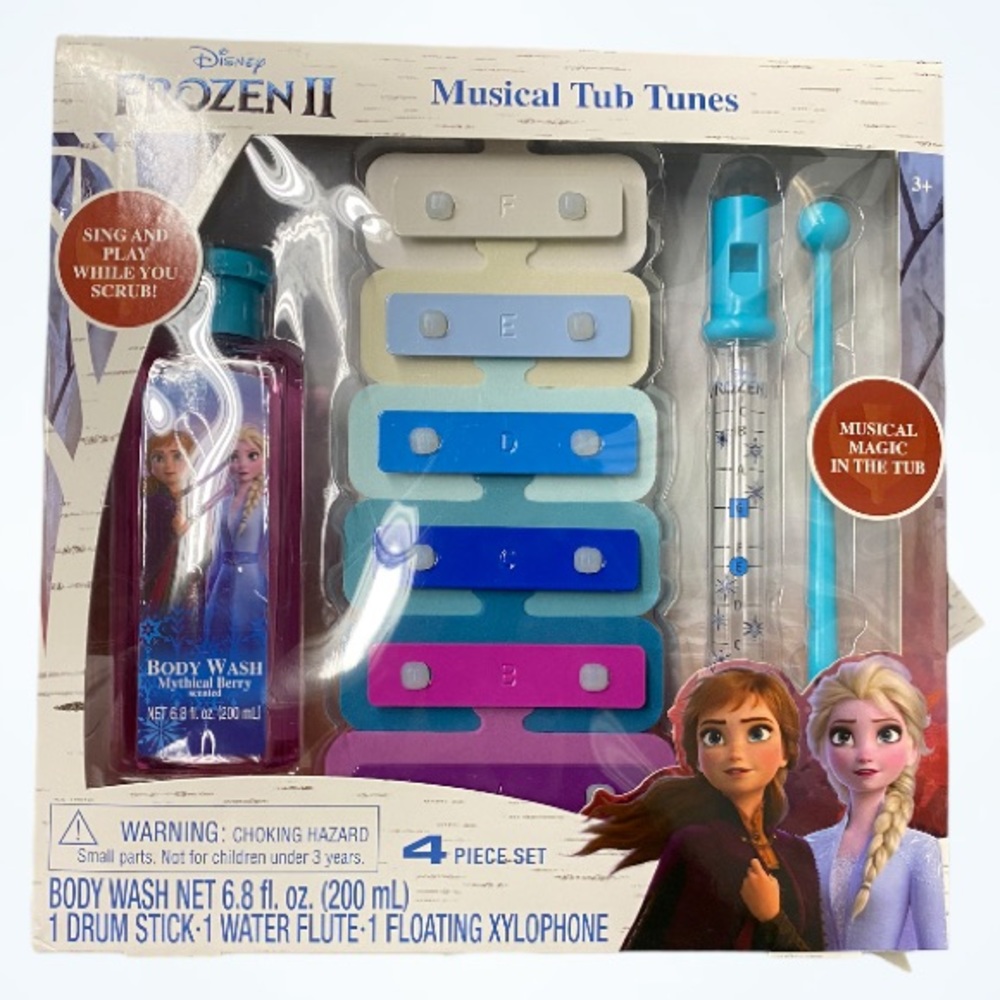 Disney Frozen 2 Musical Tub Tunes Xylophone Water Flute Drumstick Bath Toys NEW